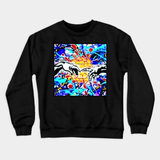 Graffiti Spray Hand of God Crewneck Sweatshirt